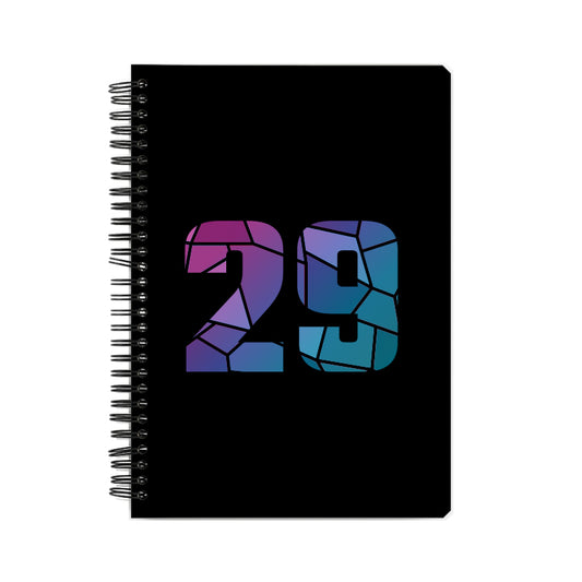 29 Number Notebook (Black, A5 Size, 100 Pages, Ruled, 6 Pack)