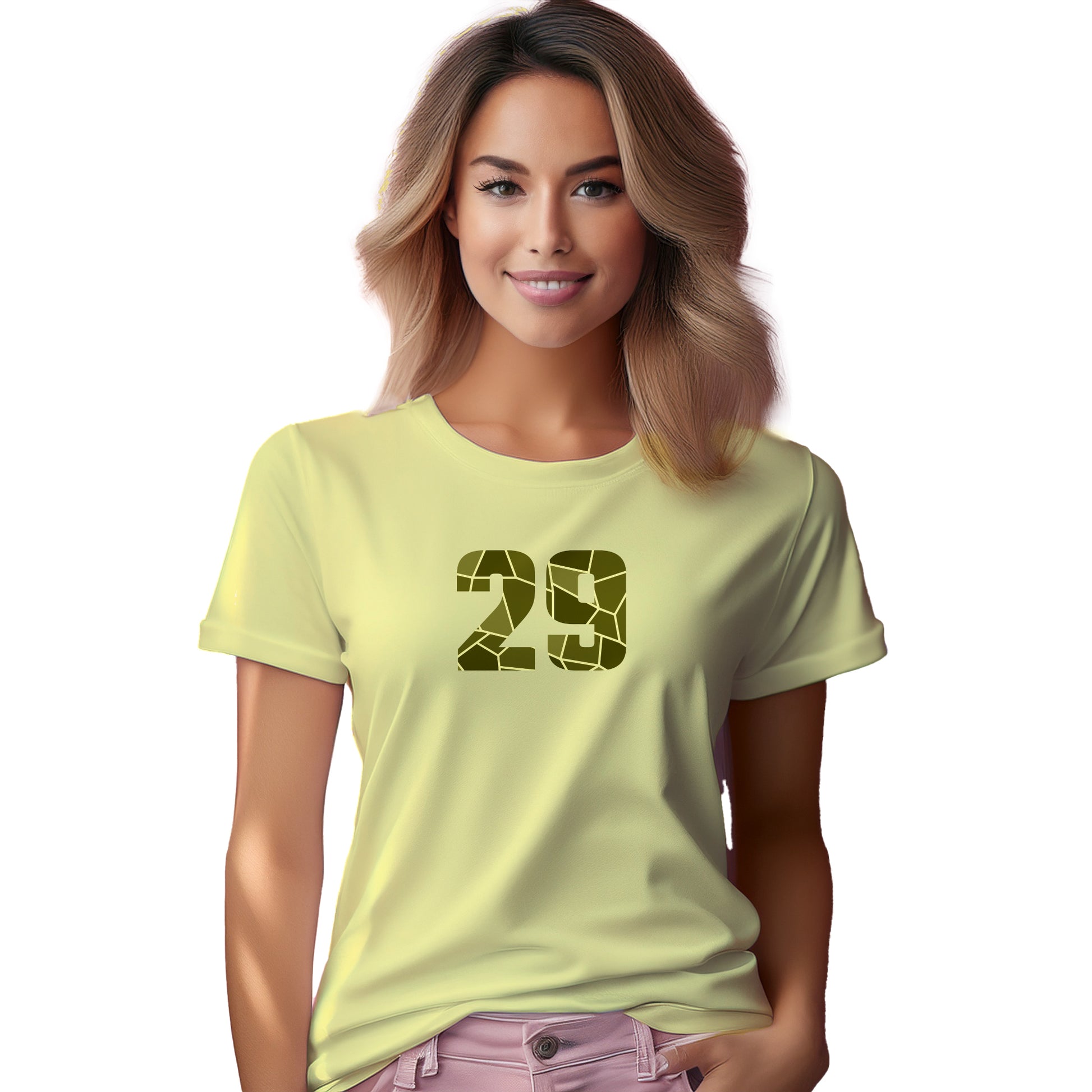 29 Number Women T-Shirt (Butter Yellow)