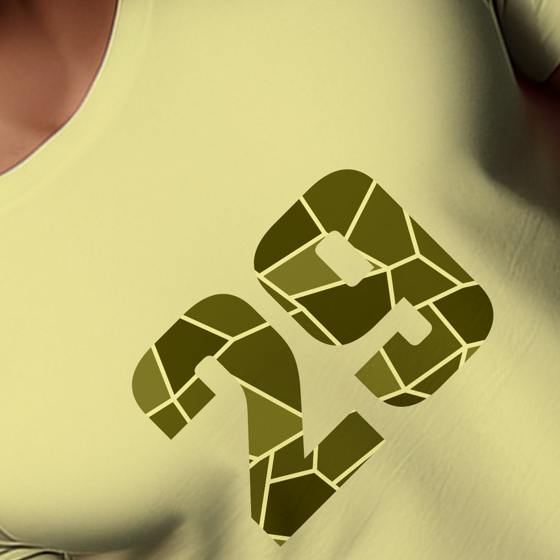 29 Number Men Unisex T-Shirt | Custom Number Graphic Tee (Butter Yellow)