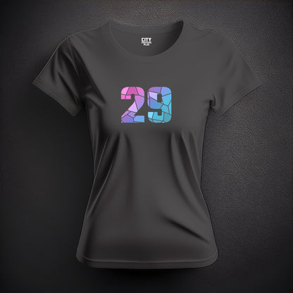 29 Number Women T-Shirt (Charcoal Grey) | Stylish Numeric Graphic Tee