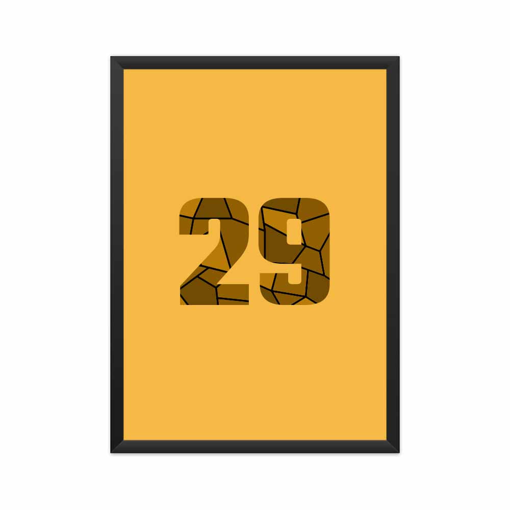 29 Number Framed Poster