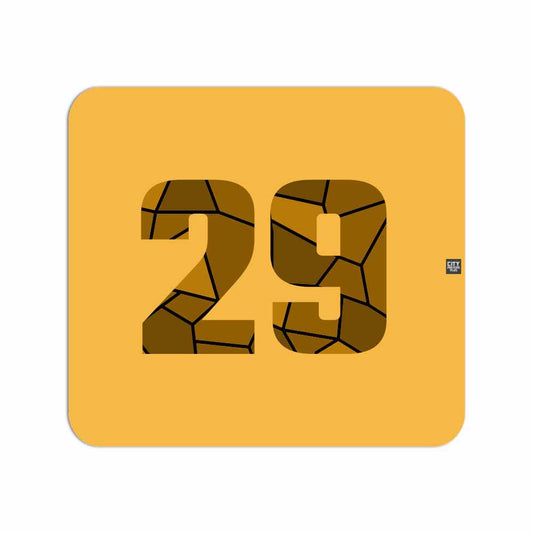 29 Number Mousepad (Golden Yellow)