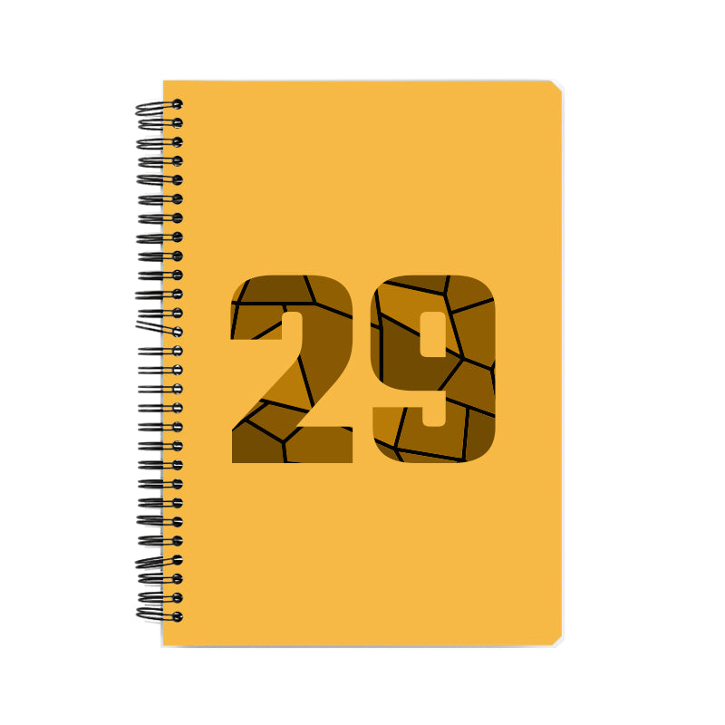 29 Number Notebook (Golden Yellow, A5 Size, 100 Pages, Ruled, 6 Pack)