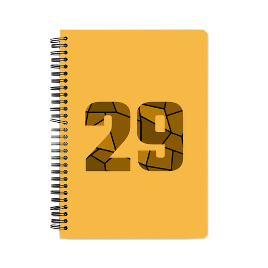 29 Number Notebook (Golden Yellow, A5 Size, 100 Pages, Ruled, 6 Pack)