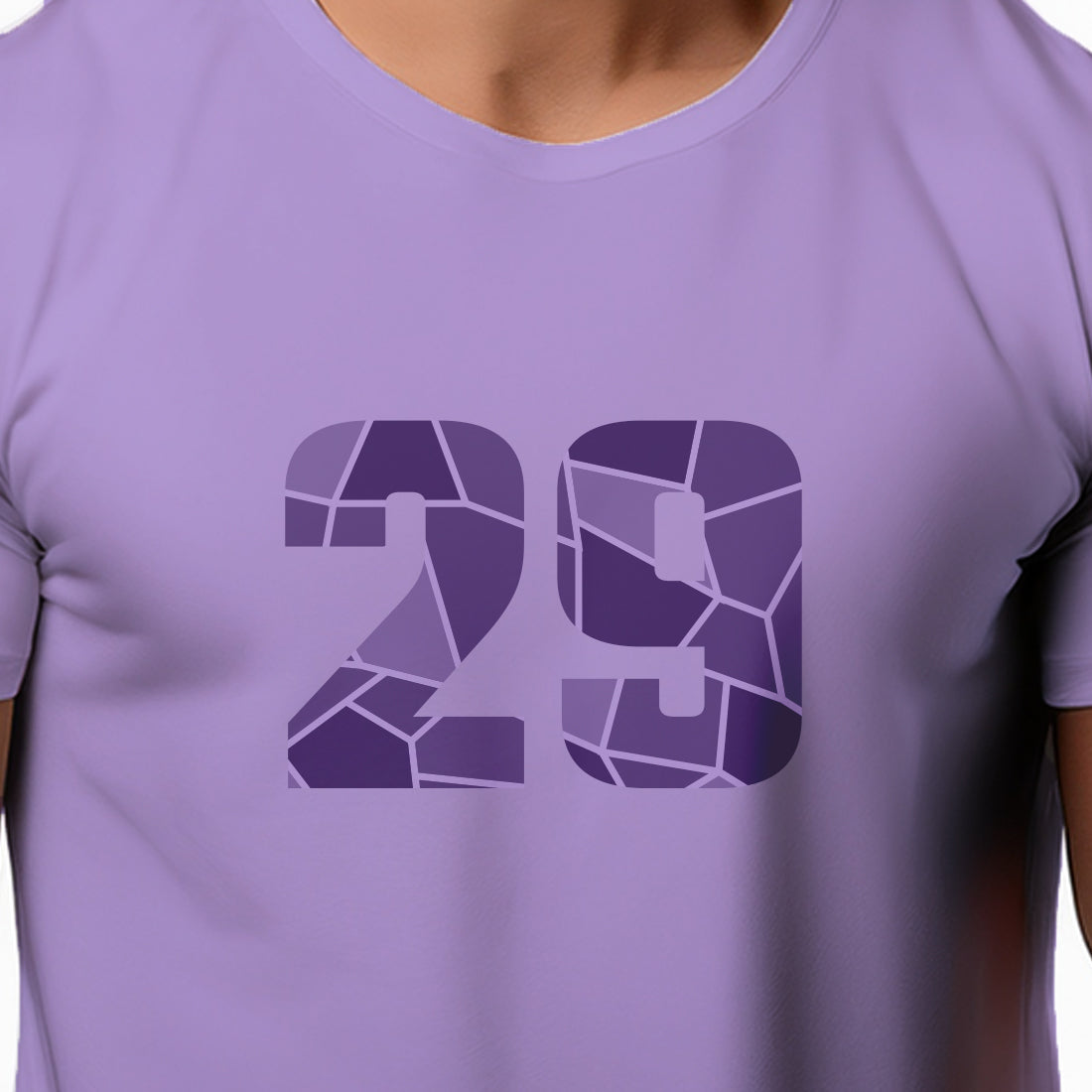 29 Number Men Unisex T-Shirt | Custom Number Graphic Tee (Iris Lavender)