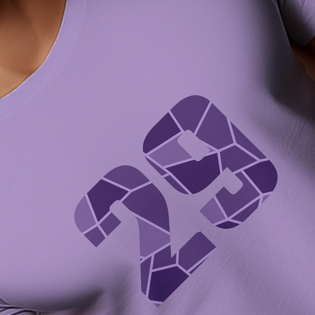 29 Number Men Unisex T-Shirt | Custom Number Graphic Tee (Iris Lavender)