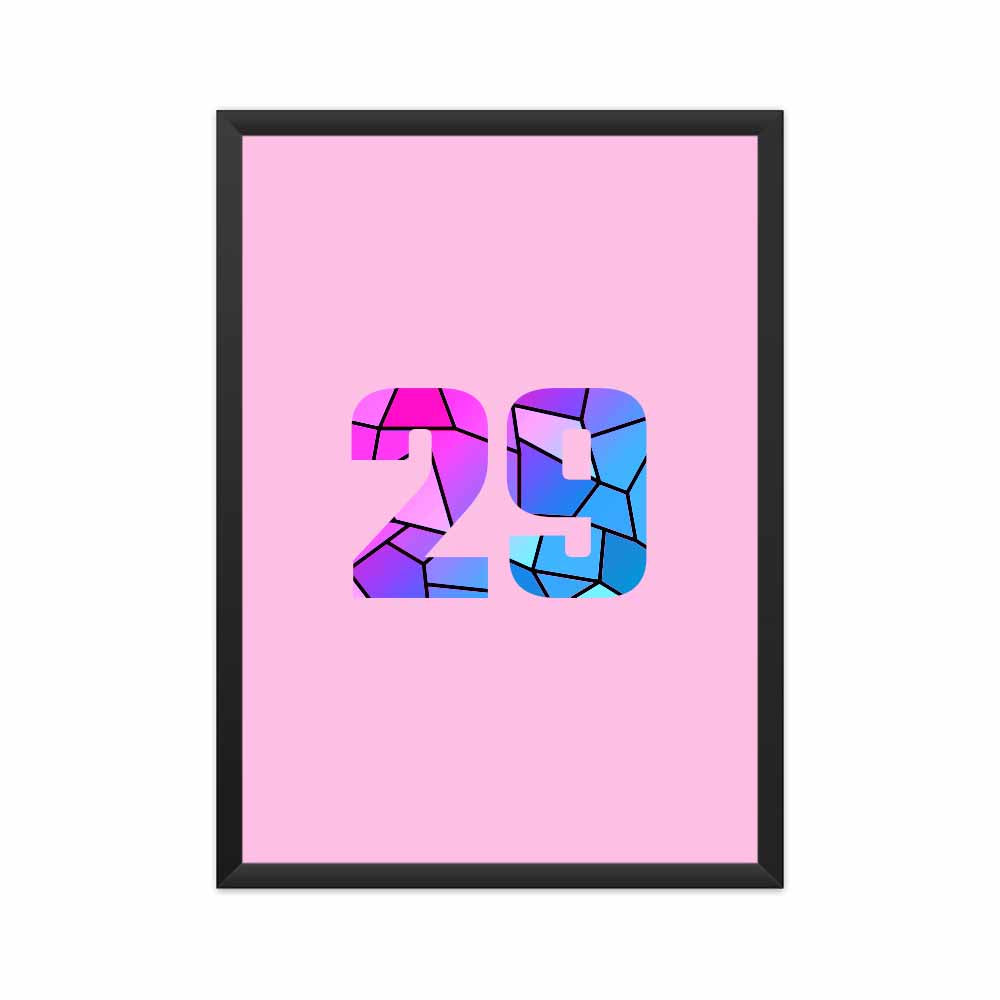 29 Number Framed Poster