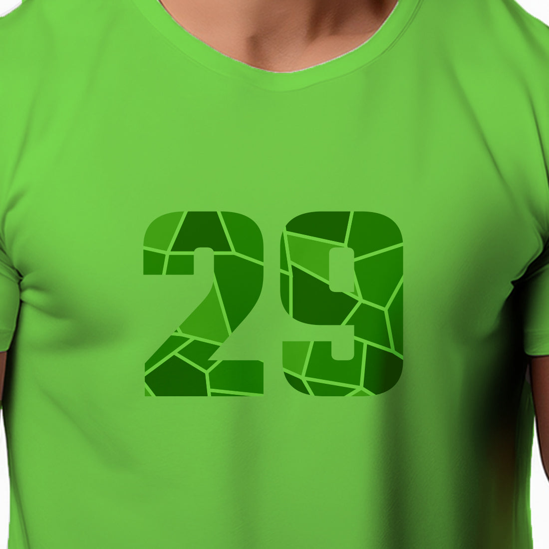 29 Number Men Unisex T-Shirt | Custom Number Graphic Tee (Liril Green)