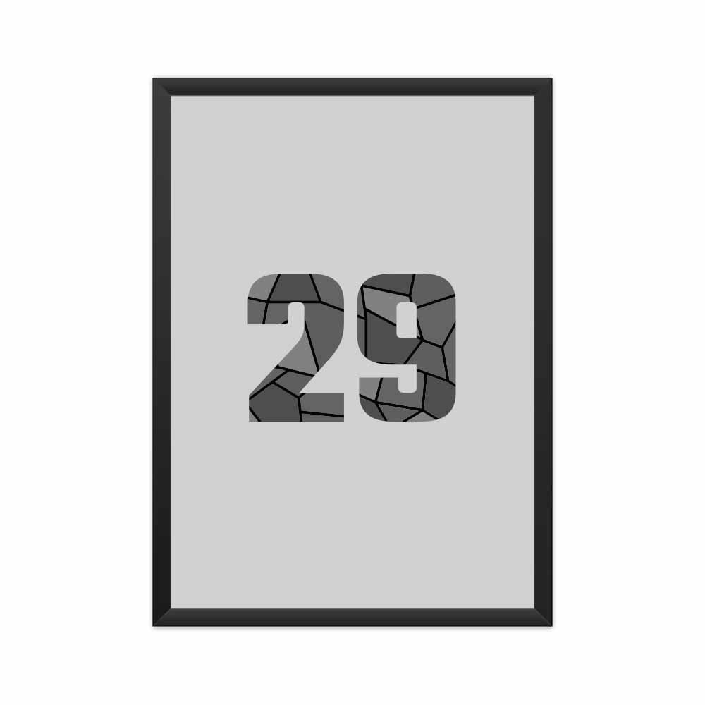 29 Number Framed Poster