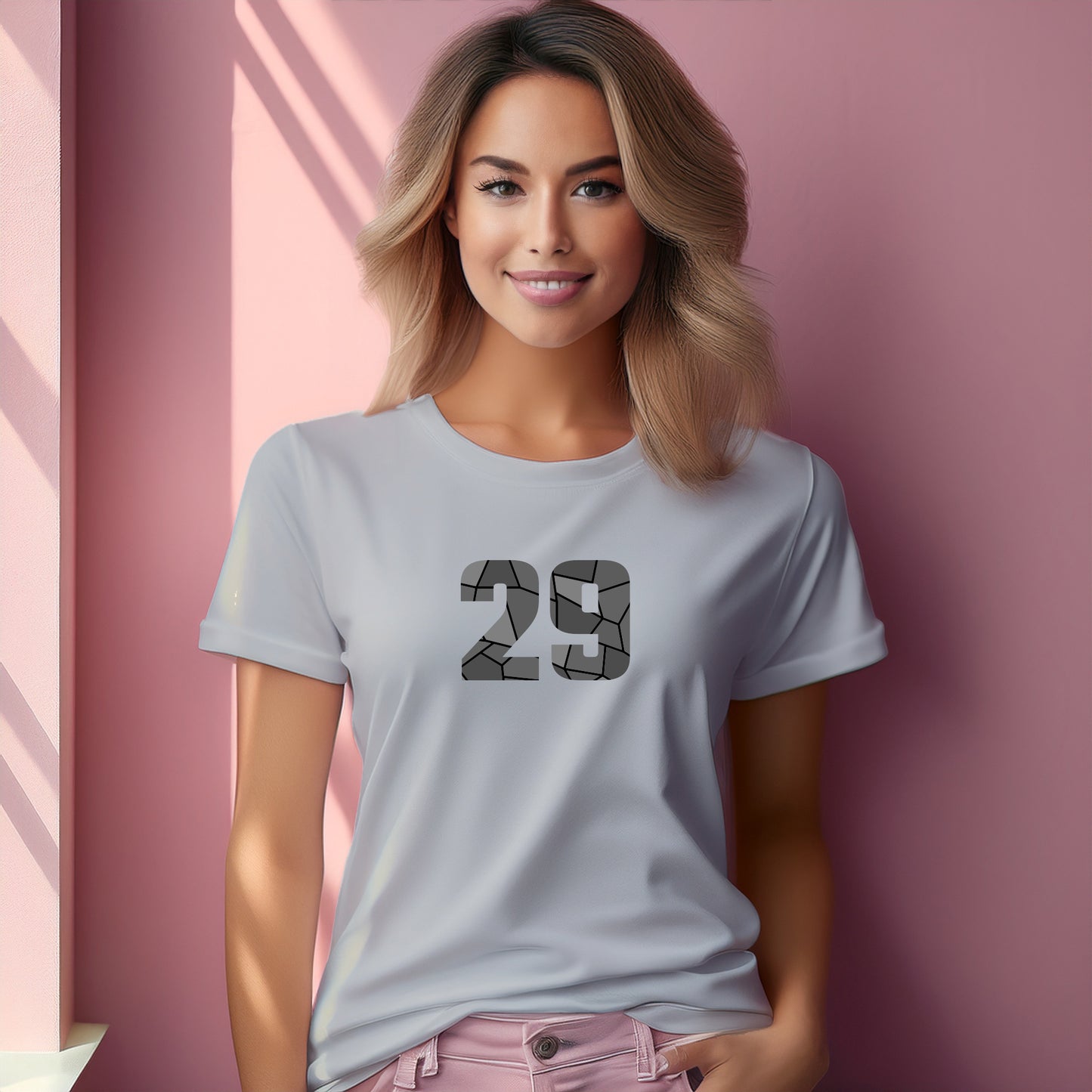 29 Number Women T-Shirt (Melange Grey)