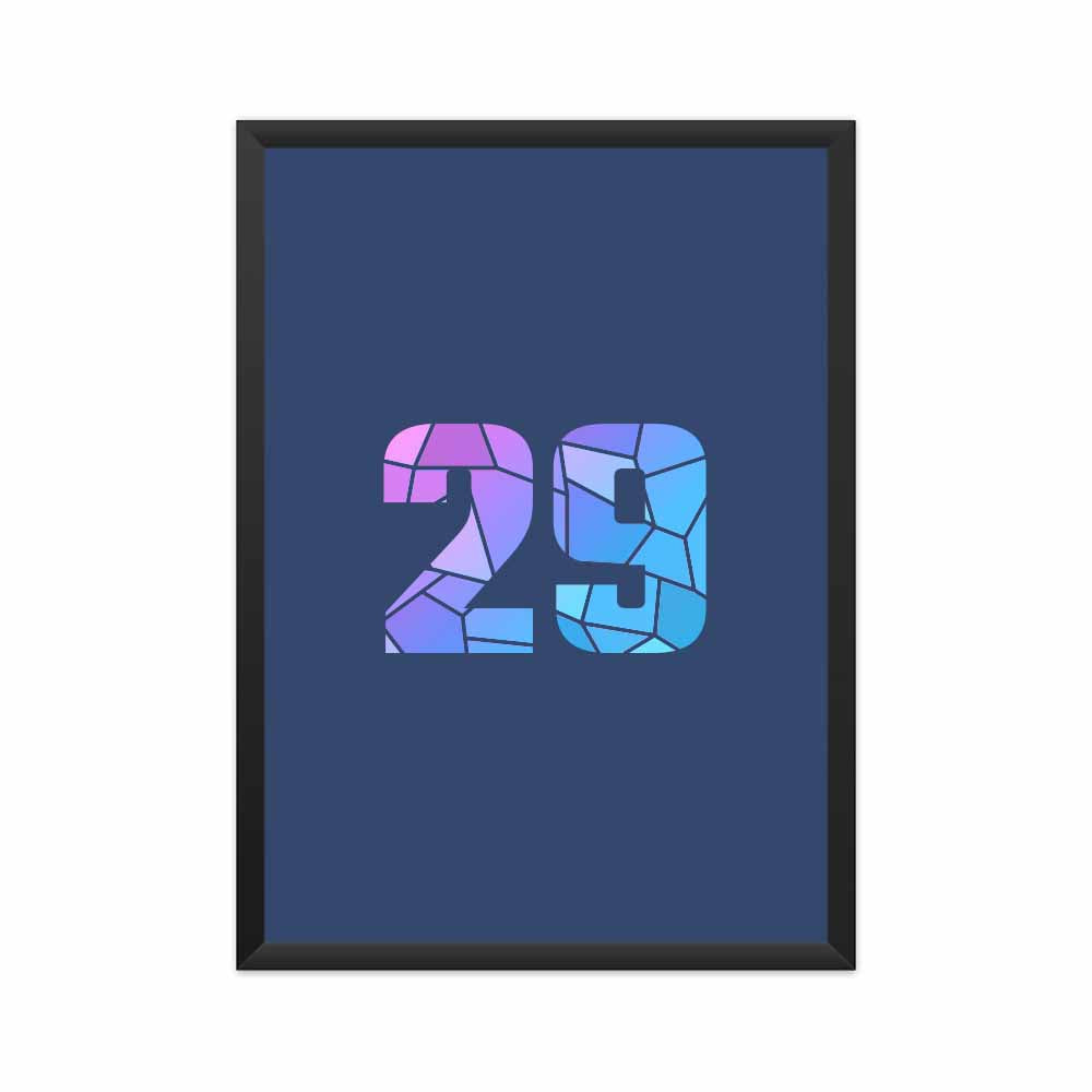 29 Number Framed Poster