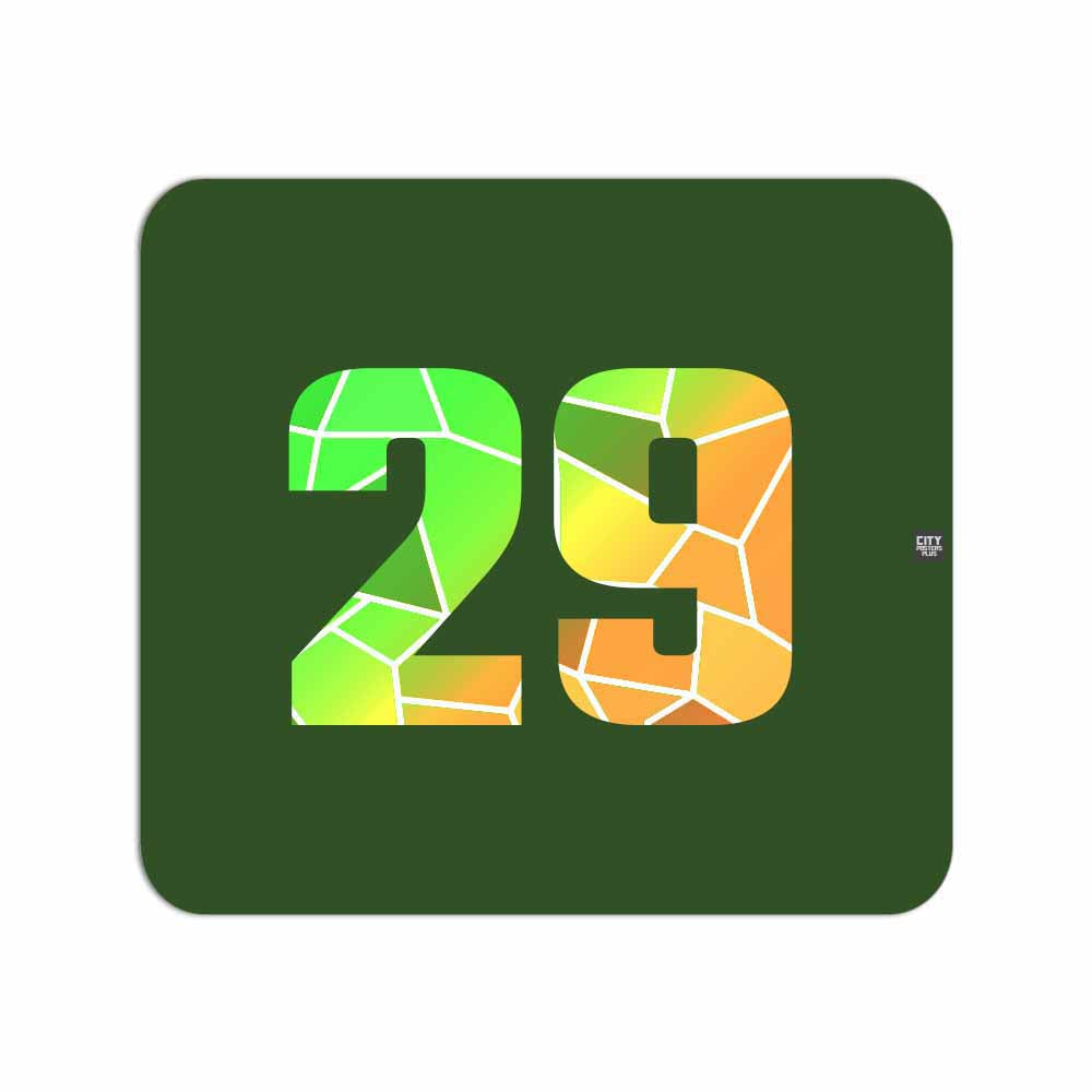 29 Number Mousepad (Olive Green)