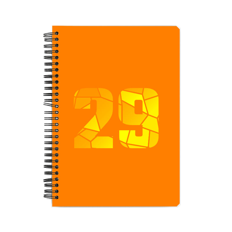 29 Number Notebook (Orange, A5 Size, 100 Pages, Ruled, 6 Pack)