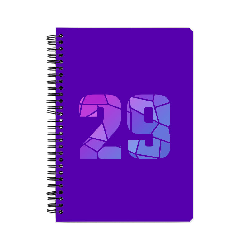 29 Number Notebook (Purple, A5 Size, 100 Pages, Ruled, 6 Pack)