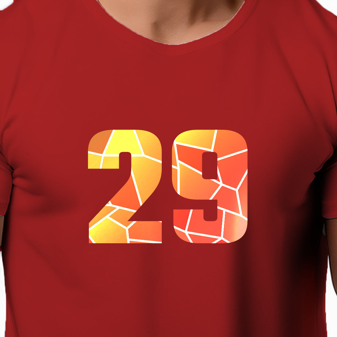 29 Number Men Unisex T-Shirt | Custom Number Graphic Tee (Red)