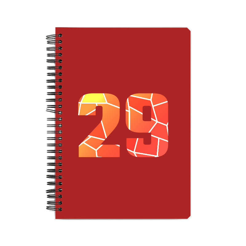 29 Number Notebook (Red, A5 Size, 100 Pages, Ruled, 6 Pack)