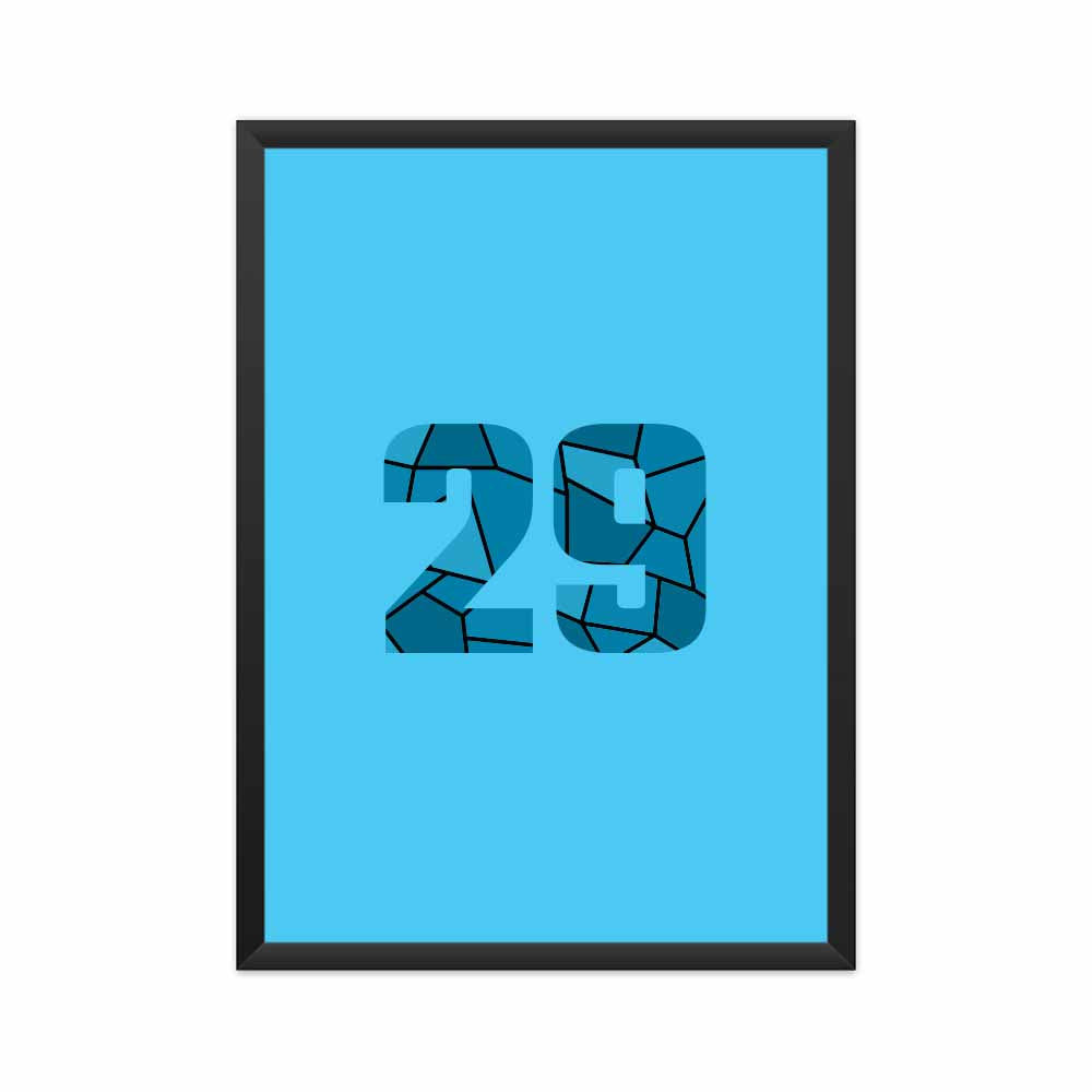 29 Number Framed Poster