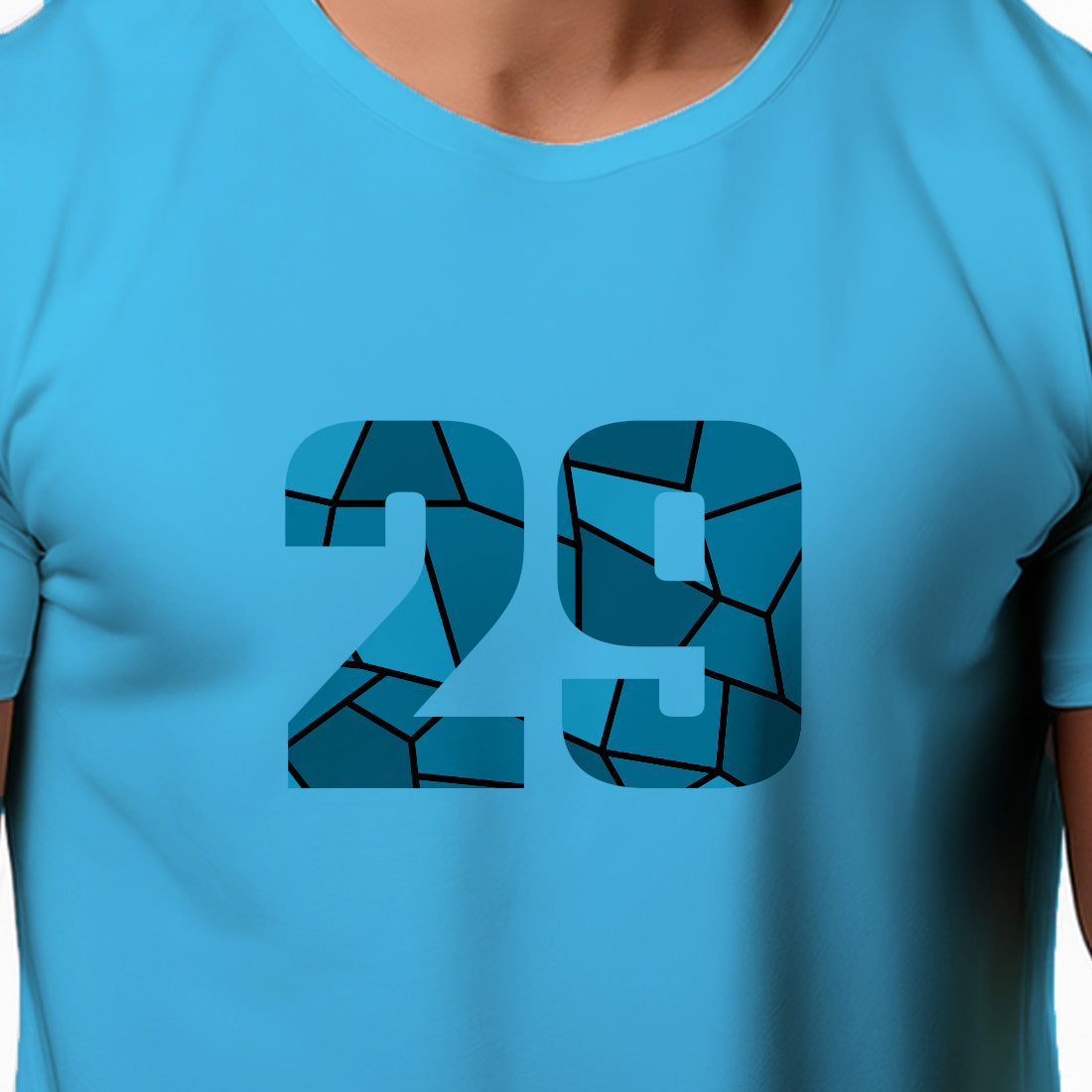 29 Number Men Unisex T-Shirt | Custom Number Graphic Tee (Sky Blue)
