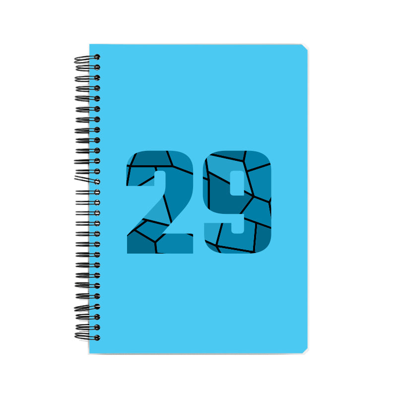 29 Number Notebook (Sky Blue, A5 Size, 100 Pages, Ruled, 6 Pack)