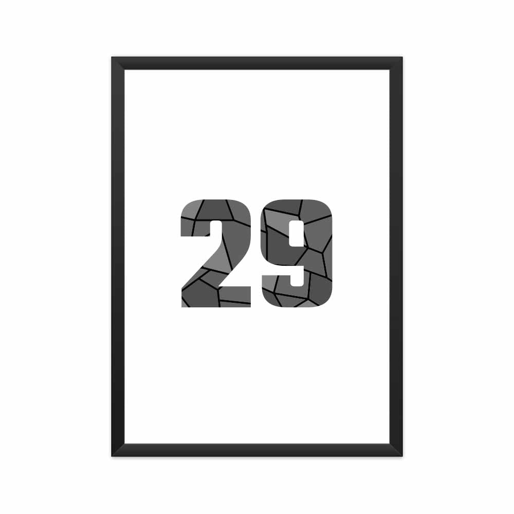 29 Number Framed Poster