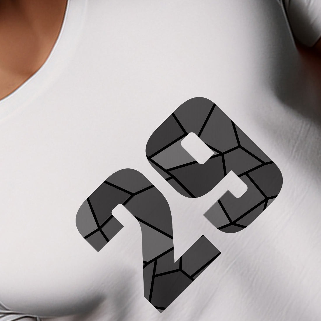 29 Number Men Unisex T-Shirt | Custom Number Graphic Tee (White)