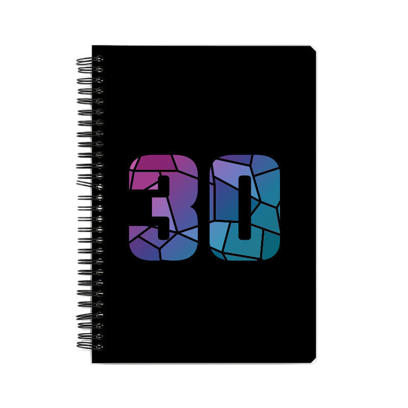 30 Number Notebook (Black, A5 Size, 100 Pages, Ruled, 6 Pack)