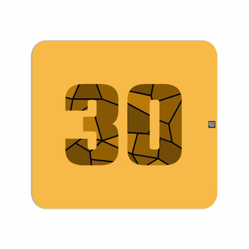 30 Number Mousepad (Golden Yellow)