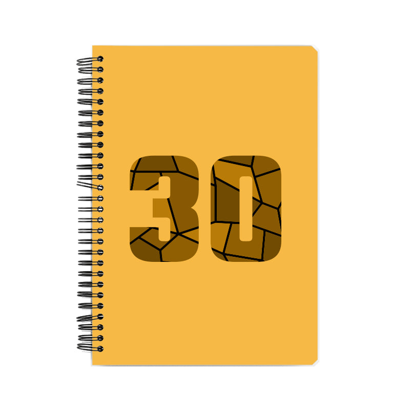 30 Number Notebook (Golden Yellow, A5 Size, 100 Pages, Ruled, 6 Pack)