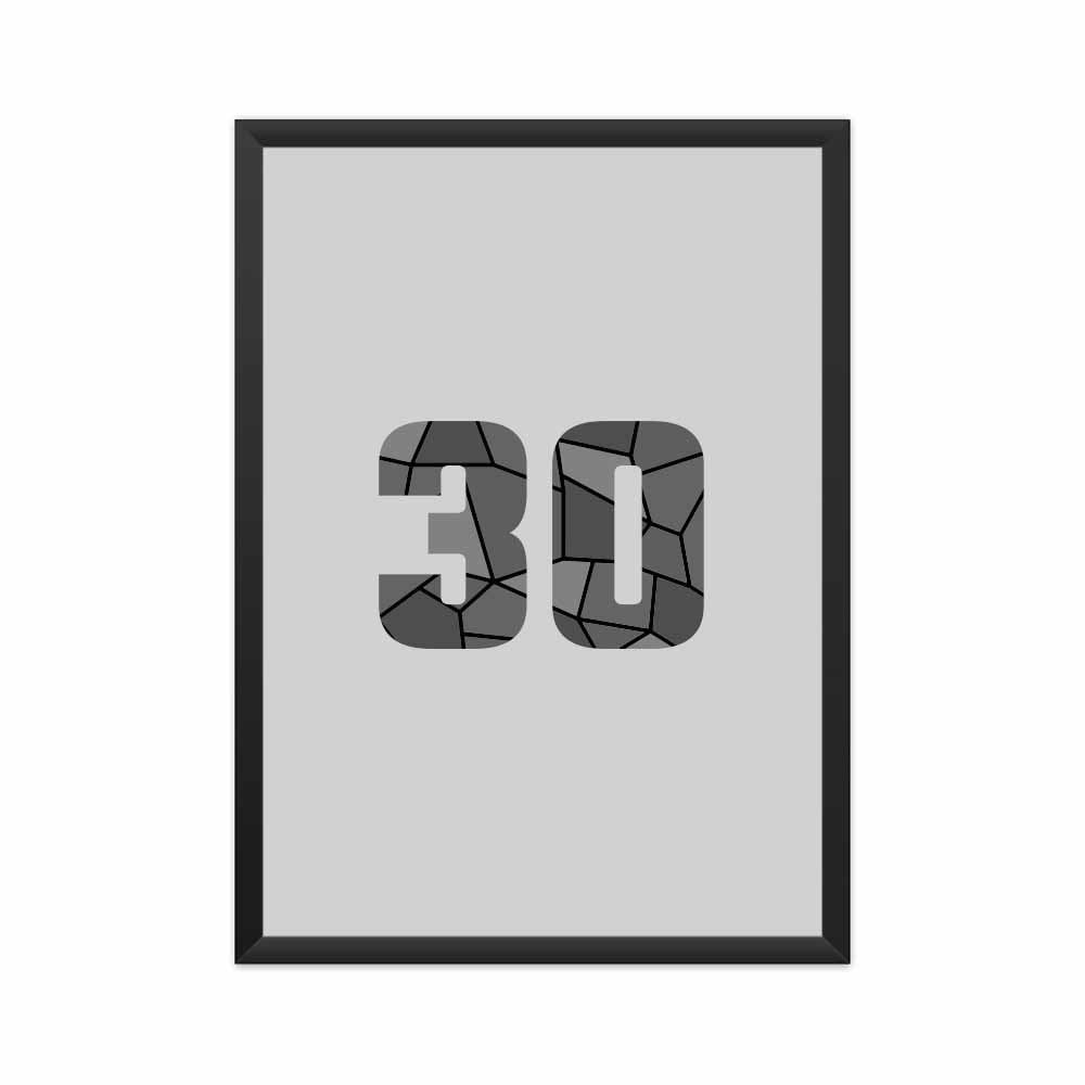 30 Number Framed Poster