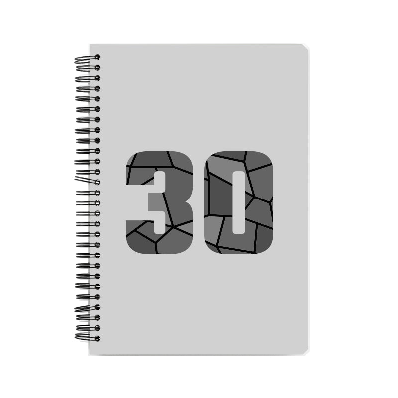 30 Number Notebook (Melange Grey, A5 Size, 100 Pages, Ruled, 6 Pack)