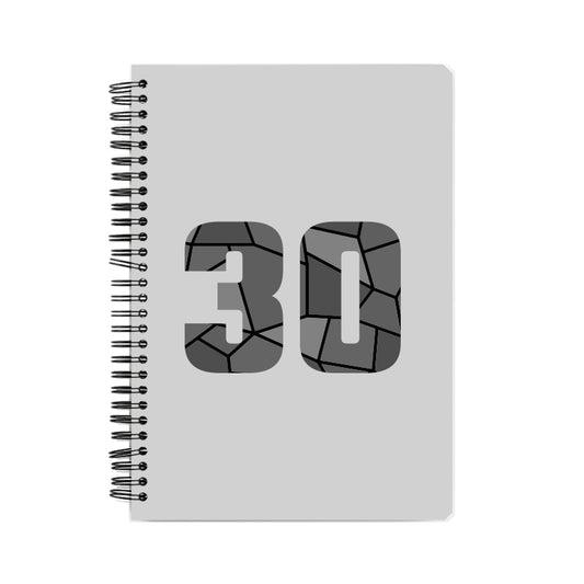 30 Number Notebook (Melange Grey, A5 Size, 100 Pages, Ruled, 6 Pack)