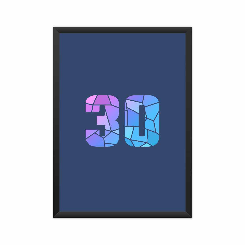 30 Number Framed Poster