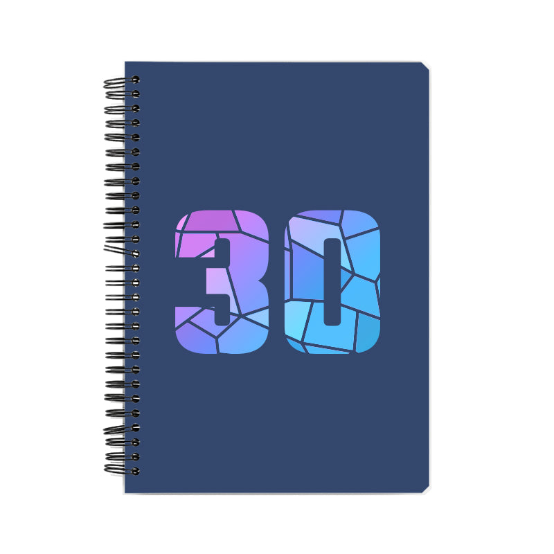 30 Number Notebook (Navy Blue, A5 Size, 100 Pages, Ruled, 6 Pack)