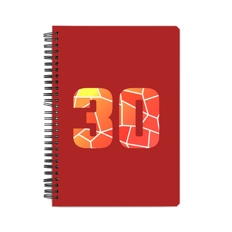 30 Number Notebook (Red, A5 Size, 100 Pages, Ruled, 6 Pack)