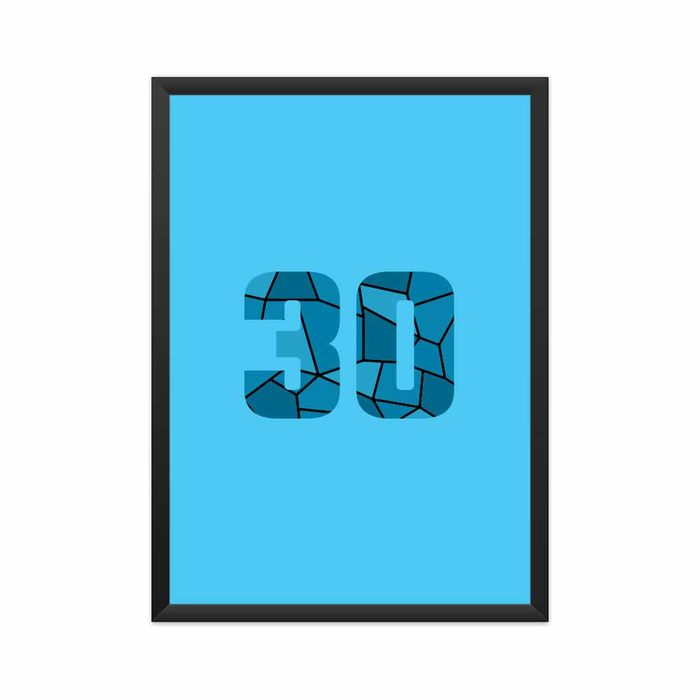 30 Number Framed Poster