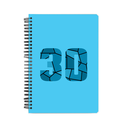 30 Number Notebook (Sky Blue, A5 Size, 100 Pages, Ruled, 6 Pack)