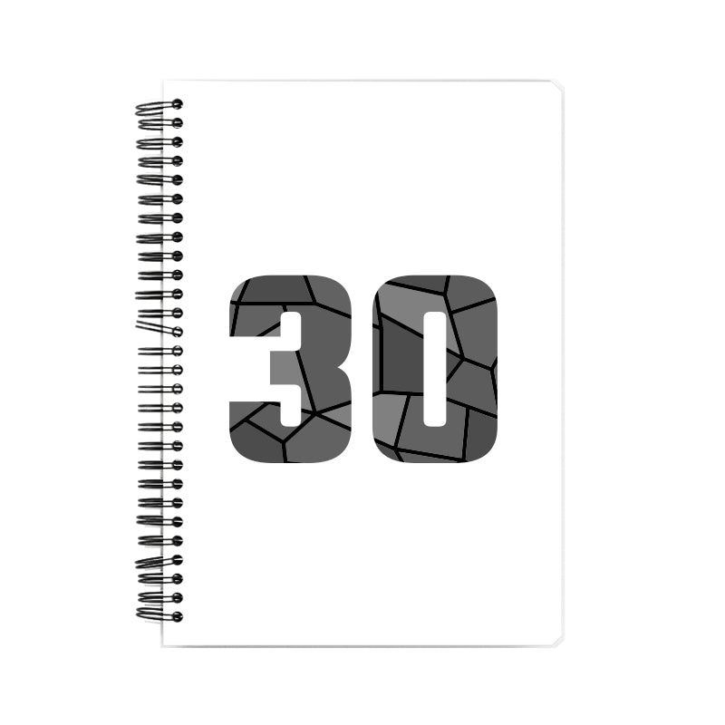 30 Number Notebook (White, A5 Size, 100 Pages, Ruled, 6 Pack)