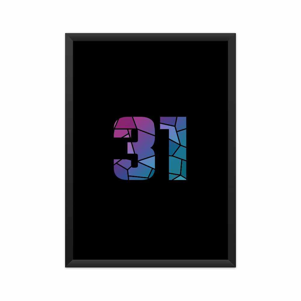 31 Number Framed Poster