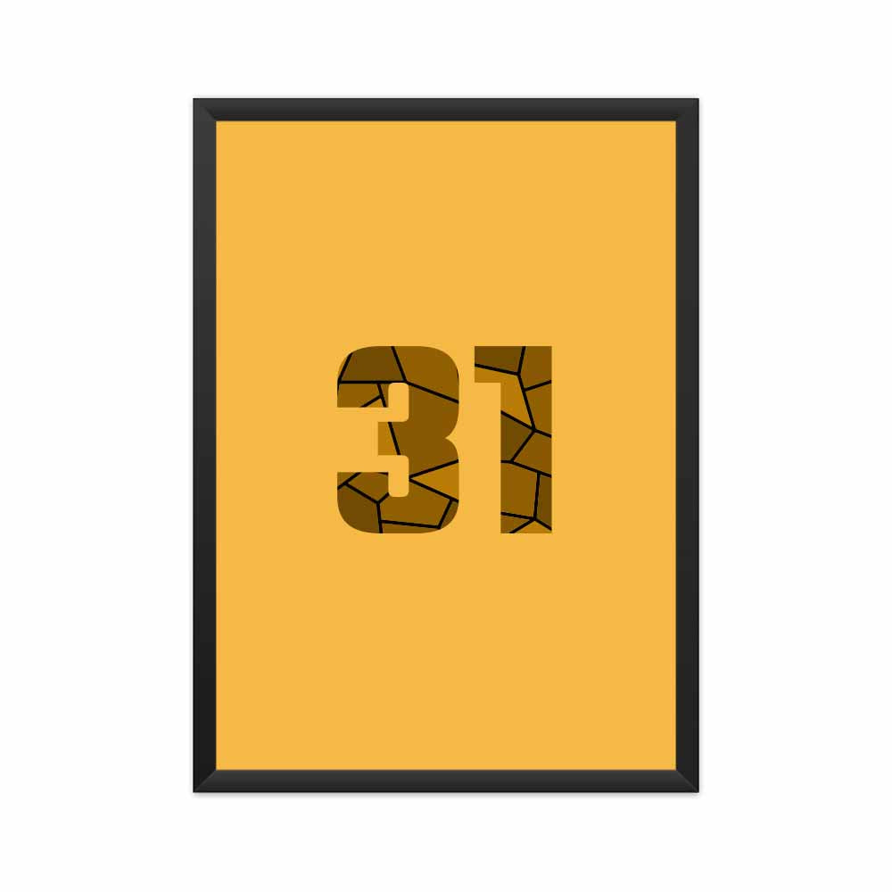 31 Number Framed Poster