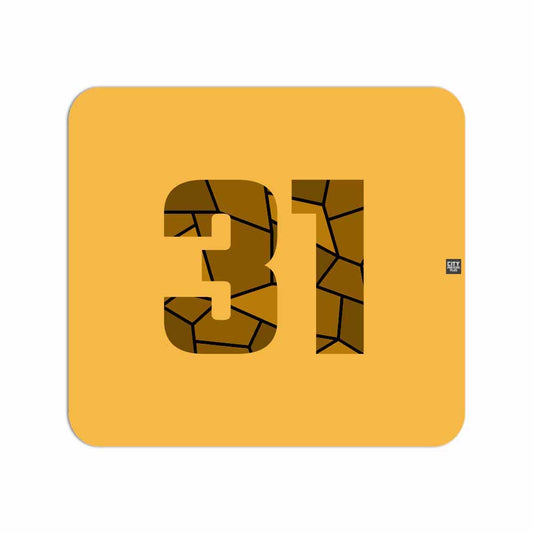 31 Number Mousepad (Golden Yellow)
