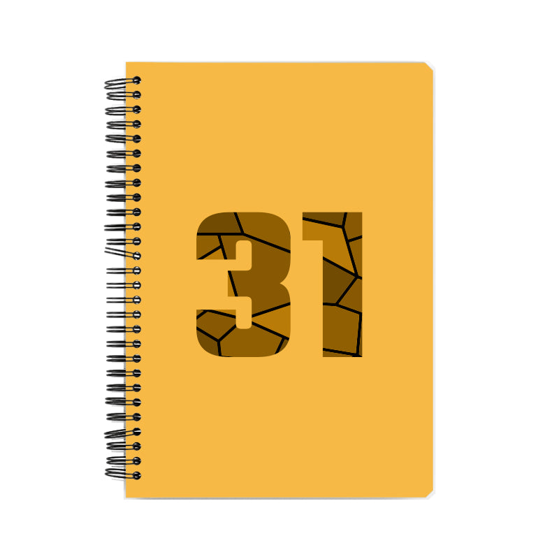 31 Number Notebook (Golden Yellow, A5 Size, 100 Pages, Ruled, 6 Pack)