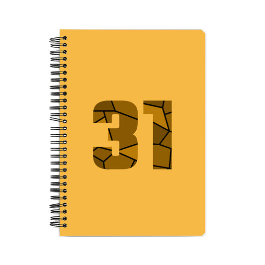 31 Number Notebook (Golden Yellow, A5 Size, 100 Pages, Ruled, 6 Pack)