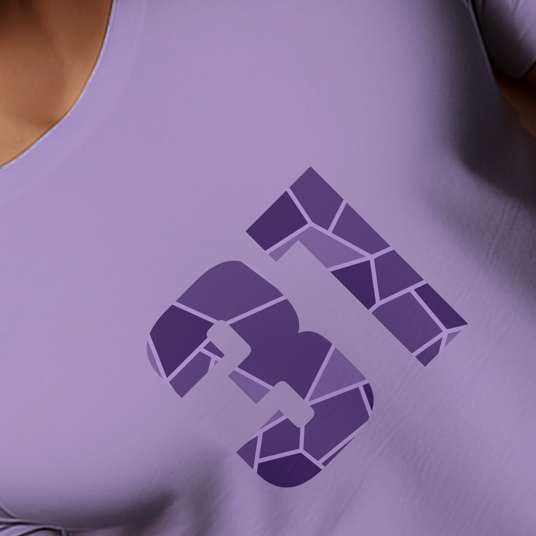 31 Number Men Unisex T-Shirt | Custom Number Graphic Tee (Iris Lavender)