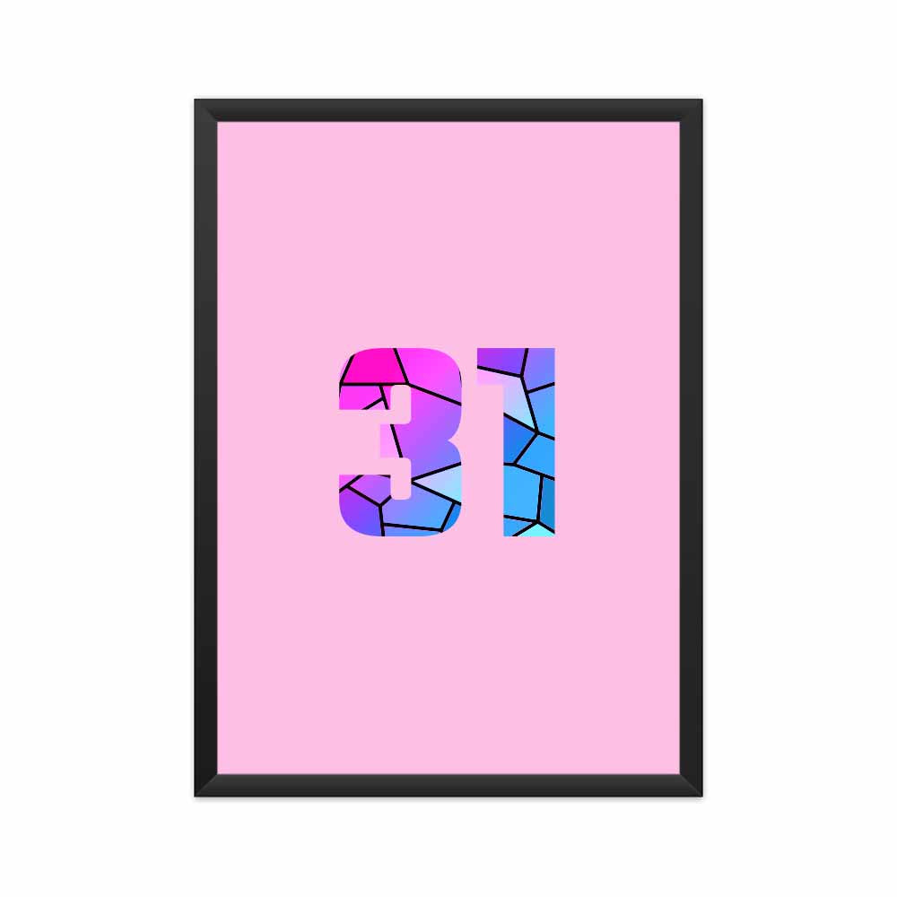 31 Number Framed Poster