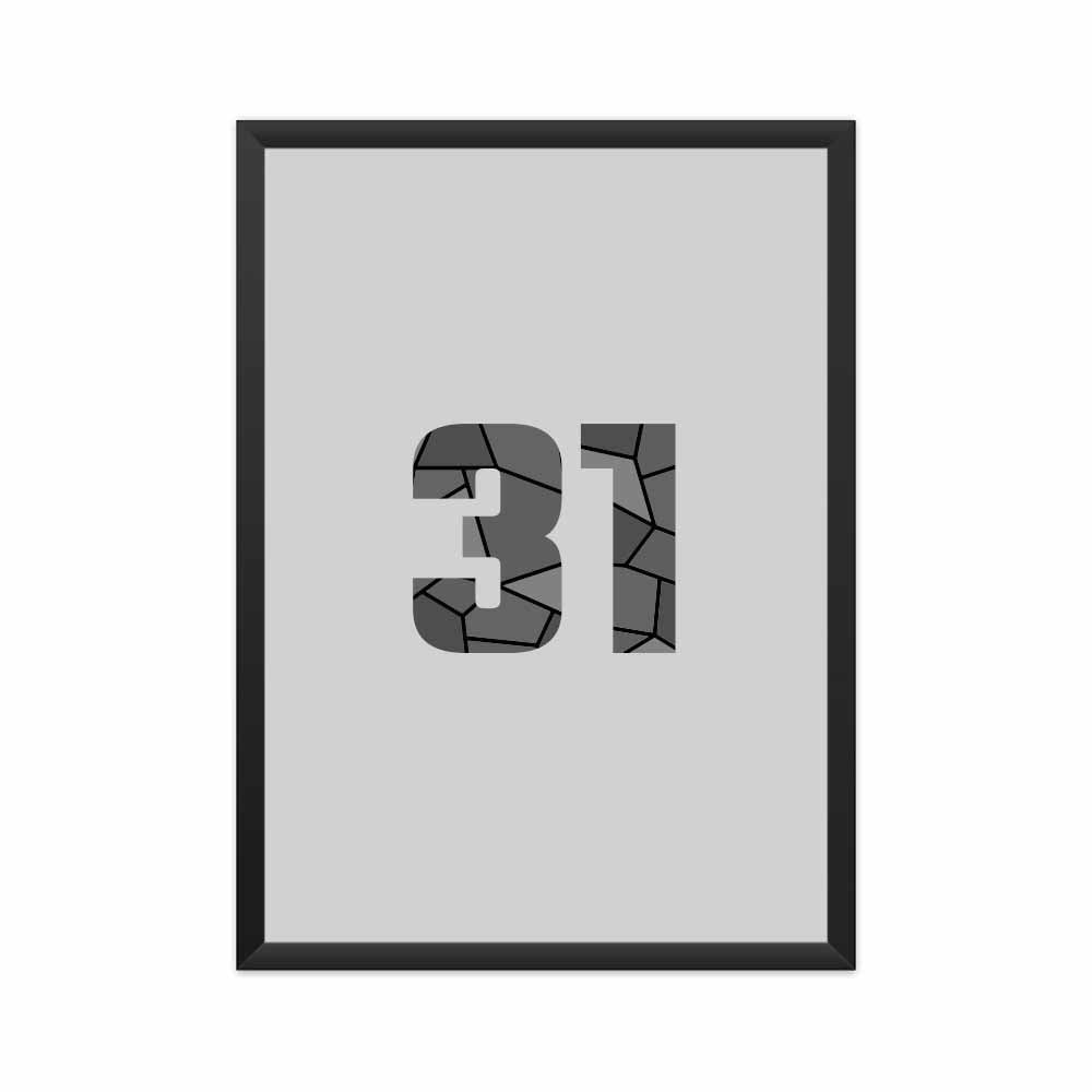 31 Number Framed Poster