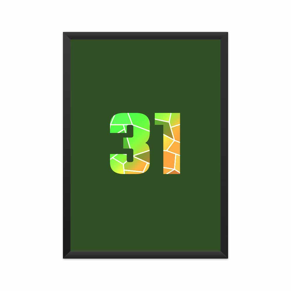 31 Number Framed Poster