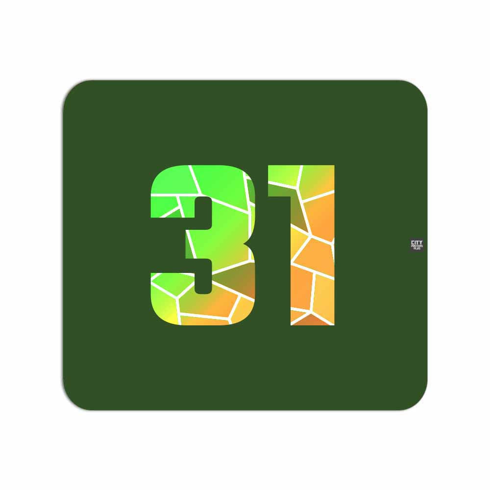 31 Number Mousepad (Olive Green)