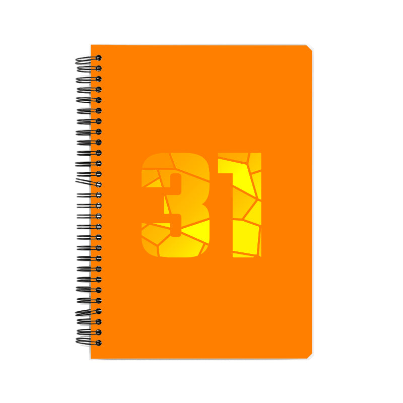 31 Number Notebook (Orange, A5 Size, 100 Pages, Ruled, 6 Pack)