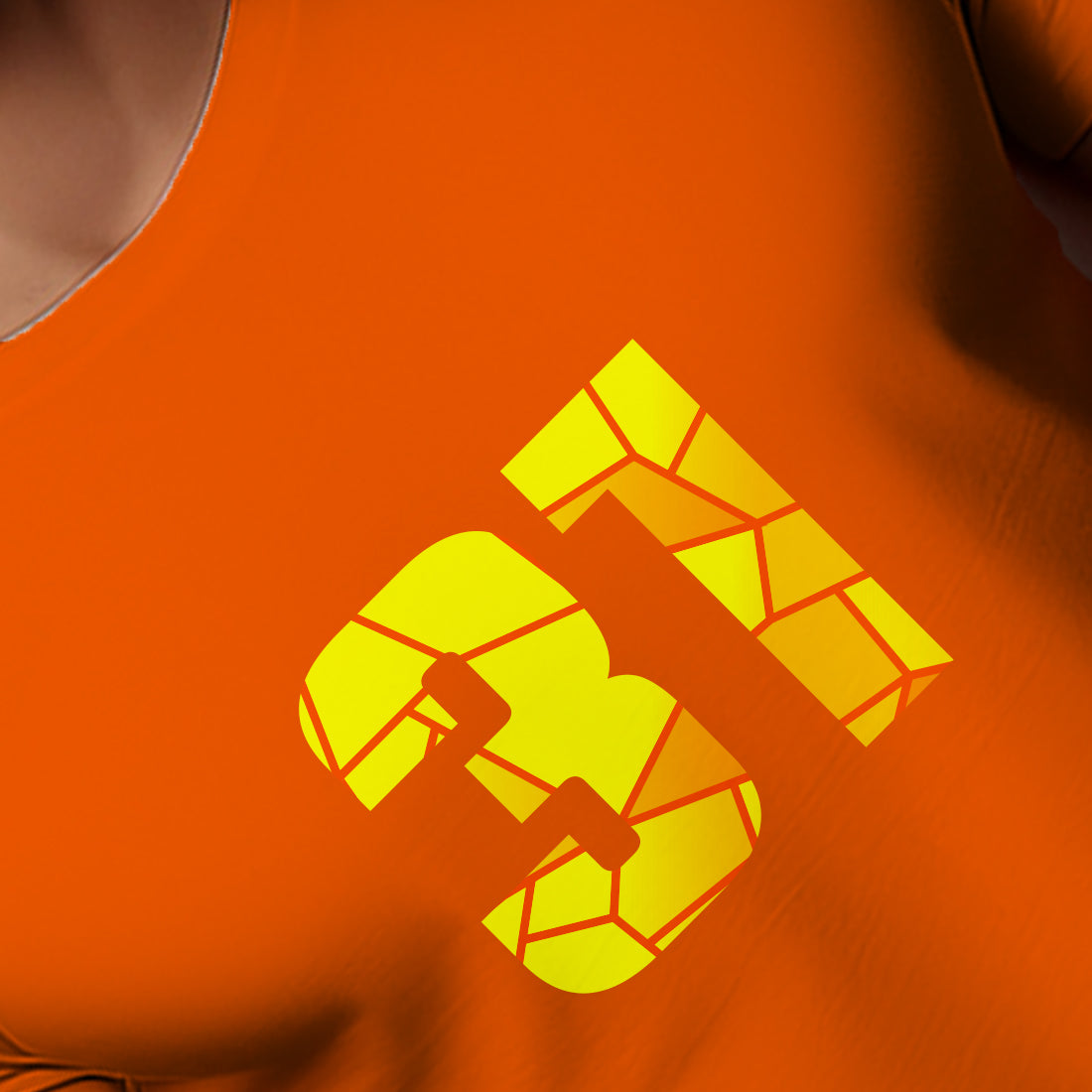 31 Number Men Unisex T-Shirt | Custom Number Graphic Tee (Orange)