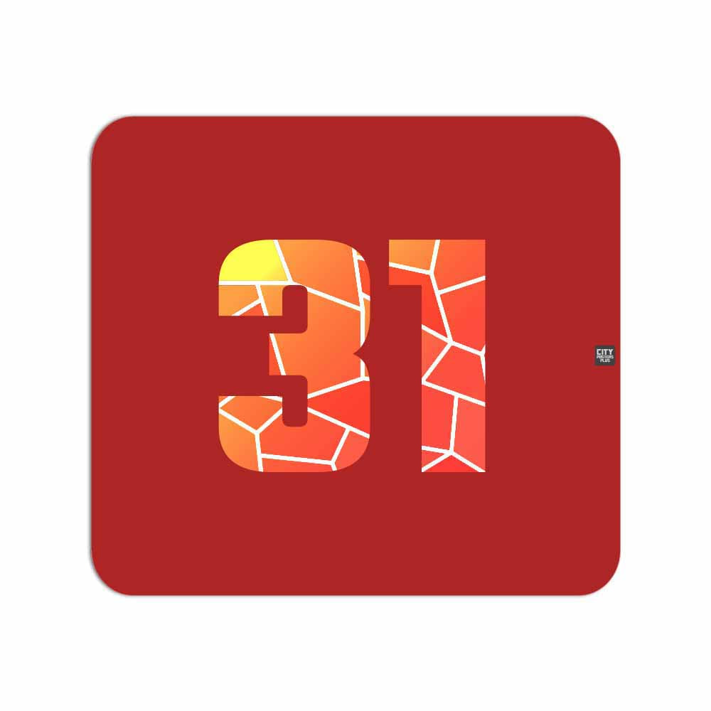 31 Number Mousepad (Red)